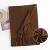 Novo estilo de cachecol de caxemira com presilha de flor feminino, simples, elegante, quente, para todos os gostos, proteção para o pescoço, cachecol à prova de frio