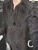 Camiseta de cuello en V de manga larga desgastada de gama alta para hombre, nuevo estilo primavera/otoño, escote pronunciado, diseño inspirado en el páramo, corte holgado, casual, top versátil