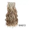 Piezas de Peluca Europeas y Americanas Transfronterizas 16 Tarjetas Fibra Química para Mujer Seda de Alta Temperatura Peluca Artificial Cabello Largo Rizado Venta al por Mayor Juego de 7 Piezas de Extensiones de Cabello