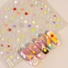 Redanco5D Estampado Ins Popular Pegatina para Uñas Arte de Uñas Corazón de Mezclilla Estrella de Cinco Puntas Pegatina Estéreo para Uñas Dr1553