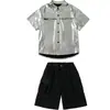 Ropa Infantil Moderna de Danza Urbana Hip-Hop Ropa Infantil Marca Trendy Estilo Urbano Cool Set de Ropa Infantil Disfraz para Actuación Hip-Hop Verano para Niños