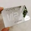 Tarjeta de presentación de metal de acero inoxidable personalizada, Tarjeta de membresía de metal cepillado, Tarjeta VIP hueca corroída