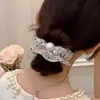 Elástico de Cabelo de Bolinhas Pérola Estilo Coreano, Alta Elasticidade, Corda de Cabelo Fashion, Elástico de Cabelo de Alta Qualidade para Rabo de Cavalo e Coque, Acessório de Cabelo Durável