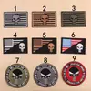 Parches Bordados al por Mayor Parches Bordados por Computadora Insignia de Calavera Bandera Americana Punk Parches Decoración de Ropa Parches de Aplicación