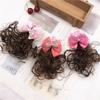 Peluca para niña, tocado con horquilla, princesa, niña pequeña, cabello rizado, trenza, lazo, horquilla, suministro de tienda de 2 yuanes