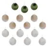 Bola de Navidad Flotada de Amazon Transfronteriza 8cm Terciopelo Luz Colgante para Árbol de Navidad Set de Decoración Navideña de Lujo