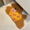 Tapete de Chão para Banheiro de Cachorro Fofo de Desenho Animado, Tapete para Pés Absorvente de Água e de Secagem Rápida, Tapete Antiderrapante para Entrada de Banheiro, Tapete de Chão de Lama de Diatomáceas