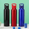 Nueva botella de agua deportiva portátil de estilo americano de alta gama para senderismo y ciclismo, tetera de aluminio de una sola capa