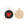 Amor Círculo Paloma de la Paz Joyería con Goteo de Aceite Accesorios Colgante de Aleación DIY Cadena para Teléfono Móvil Llavero Colgante Hecho a Mano
