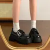Zapatos de Cuero Antideslizantes de Tacón Grueso de Caña Baja, Versátiles y de Moda, Zapatos Individuales, Nuevos Mocasines Franceses de Moda 2025 para Mujer
