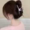 Pinza de tiburón extragrande con un toque de alta gama, pinza para el cabello exquisita y robusta para la parte posterior de la cabeza, adecuada para cabello grueso