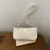 Nova bolsa de mão feminina estilo coreano vintage 2026, padrão de crocodilo retrô, de mão, de ombro, de ombro e transversal