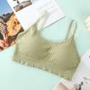 Novo verão de uma peça fixa copo de cor sólida sling beleza linha traseira enrolado peito da menina tubo top colete cueca