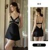 Camisola de Satén Fruncida con Encaje Bordado y Malla, Camisón con Almohadillas en el Pecho y Bata, Conjunto de Ropa para el Hogar 5848