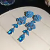 Brincos de Tarraxa Flor com Franja de Zircônia Prata Vintage Brincos Retrô Exquisitos com um Toque Luxuoso e Sofisticado para Mulheres