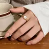 Anillo de cadena para reloj mini elegante y único para mujer, diseño abierto ajustable, diseño de nicho, anillo para el dedo índice