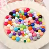 25g Acrílico Mixto Macarrón Redondo Cuentas Sueltas Hecho a Mano DIY Materiales para Ensartar Pulsera Cadena de Teléfono Accesorios