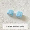 [Wangyang] Material e acessório para corrente de celular DIY temático de queijo Hello Kitty pintada de azul e branco em formato de estrela de acrílico