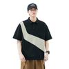Camisa Polo de Manga Corta para Hombre Anyang Hombres 2026 Verano Nuevo Estilo Holgada Cuello Solapa Empalme de Color Contrastante Camiseta de Manga Media Venta al por Mayor