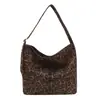 Bolso de Mujer Estilo Coreano Estampado de Leopardo Bolso de Moda 2025 Nuevo Bolso de Hombro Cruzado Retro Bolso Tote Popular para Viajes de Trabajo Gran Capacidad