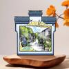 Adesivos para geladeira Suzhou Guochao Presente de madeira requintado Adesivos de decoração com sucção magnética Lembranças de turismo de Jiangsu Adesivos para geladeira de madeira