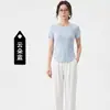 Camiseta Moldeadora Curva Suave Top Deportivo Clásico de Cuello Redondo para Mujer Yoga Pilates Manga Corta Running Fitness Bádminton Transpirable