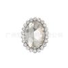 Hebilla de Flor de Placa de Cristal Ovalada de Doble Capa de Pedrería de Venta Caliente 10x14mm Hebilla Anti-Gancho Taladro de Garra Decoración Accesorios de Ropa Accesorio DIY