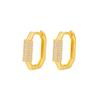 Aretes de Zircón Simples Elegantes para Mujer Aretes de Lujo Ligero de Alta Gama Joyería Versátil Elegantes Accesorios para la Oficina Moda Hexagonal