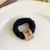 Prendedor de cabelo preto para rabo de cavalo alto para mulheres, altamente elástico e durável, não puxa nem deixa marcas no cabelo, faixa de cabelo, acessório de cabelo elástico