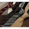 Corbata para hombre de vestir formal 7 cm Retro británico casual Corbata para mujer Estilo preppy Estilo coreano Algodón y lino Amarillo caqui Rayas