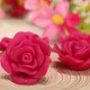 Flor de cerâmica macia de 30 mm DIY flor rosa feita à mão acessórios de joia para colar estilo retrô acessórios de cabelo grampo de cabelo etapa balançante material