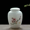 Pomada, Pó de Panax Notoginseng, Pó de Chuanbei, Pote Selado de Amora Negra, Pote Cerâmico Mini Pequeno Portátil para Embalagem de Chá