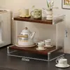 Suporte de Mesa Acrílico para Armazenamento de Copos, Porta-Copos de Mesa para Sala de Jantar, Armário de Armazenamento de Xícaras de Café de Luxo de Alta Qualidade