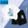 Traje de niño Verano 2025 Nuevo Ao Bing Ropa para niños Ropa de bebé Niñas Moda Nacional Algodón Puro Manga Corta Ropa de Verano