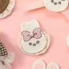 Novos Acessórios de Cabelo Estilo Coreano Outono e Inverno, Decorações de Laço de Orelha de Coelho com Pérolas, Acessórios DIY para Roupas, Acessórios de Tecido