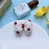 Cuerda para el Cabello con Lazo Relleno de Algodón de Lunares Linda Flor Dulce Roja Ancora para Niñas Accesorios para el Cabello Más Fáciles de Combinar para Niñas Pequeñas