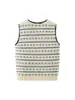 Chaleco de Punto con Rayas de Albaricoque, Cuello en V, Capas, para Mujer, Otoño 2026, Top Súper Elegante y Juvenil