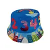 Comércio exterior chapéu de pescador infantil estampa de desenho animado chapéu balde para bebê feminino novo de verão chapéu de sol para meninos atacado T491