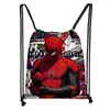 Nueva Bolsa de Almacenamiento Cruzada de Poliéster con Cordón de Marvel Spider-Man Mochila con Cordón de Gran Capacidad Fabricante Venta al por Mayor