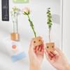 Imán para Refrigerador de Madera Maciza Tubo de Ensayo Magnético Florero Arreglo Floral Decoración Creativa Colgante de Pared Pequeña Planta Verde Hidropónica