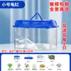 Tanque para Tortugas con Plataforma para Tomar el Sol, Tanque de Plástico para Cría de Tortugas para Uso Doméstico, Caja Portátil Pequeña para Tortugas Mascotas con Tapa, Contenedor de Alimentación