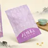 Bolsas Autoportantes Yin-Yang Moradas, Bolsas Semitransparentes Sellables Automáticamente para Snacks y Té con Revestimiento de Aluminio, Empaque con Cierre Hermético para Alimentos, Personalizable