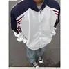 Comercio Exterior Chaqueta Deportiva Americana de Calle Alta para Hombre y Mujer Otoño Tendencia Marca Sudadera con Rayas Cardigan Versátil Retro Cuello Alto Ropa de Abrigo