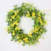 Amazon Transfronterizo Variedad de Primavera de Flores Amarillas, Plantas Acuáticas, Hojas de Eucalipto, Guirnaldas de Alambre, Decoraciones de Boda de Ratán