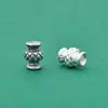 Plata de Ley S925 Patrón de Piña Jarrón Retro Cuentas Espaciadoras Hechas a Mano Pulsera DIY Collar Accesorios de Joyería Hechos a Mano