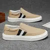 Zapatos Casuales de Lona para Hombre, sin Pegamento, Costura, Slip-On, Tejido de Seda Helada de Verano 2026, Zapatos de Conducir Suaves de Moda