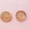 Cuentas de Cristal Redondas Checas de 18 mm con Patrón de Nube Vintage Pintadas en Oro, Cuentas Sueltas, Materiales para Accesorios de Cadena de Teléfono