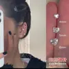 Brincos Minimalistas Versáteis para Mulheres com Orelhas Perfuradas, Brincos de Tarraxa de Zircônia em Formato de Coração, Brincos de Tarraxa de Nicho para Cartilagem da Orelha, Brincos Amigáveis para Dormir que Não Precisam Ser Removidos