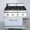 Estufa de Barro a Gas Comercial, Estufa Combinada Norteamericana con Ocho, Cuatro o Seis Quemadores, con Horno y Parrilla, Electrodoméstico de Cocina Comercial Independiente
