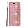Adecuado para Iphone11Promax Empalmado Brillo Diamante Teléfono Móvil Cuero Estuche Tipo Billetera con Tapa Protectora para Tarjetas